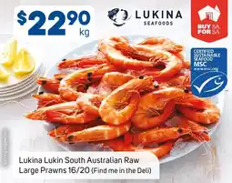 Foodland Lukina Lukin South Australian Raw Large Prawns offer