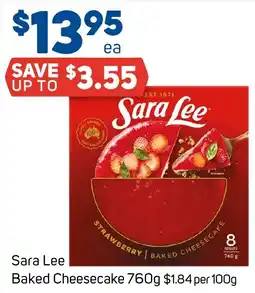Foodland Sara Lee Baked Cheesecake offer