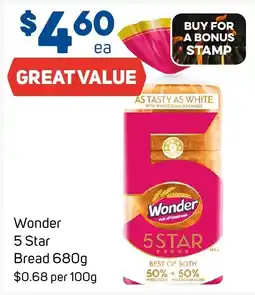 Foodland Wonder 5 Star Bread offer