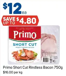 Foodland Primo Short Cut Rindless Bacon offer
