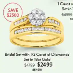 Angus & Coote Bridal Set with 1/2 Carat of Diamonds Set in 18ct Gold offer