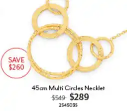 Angus & Coote 45cm Multi Circles Necklace offer