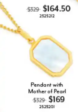 Angus & Coote Pendant with Mother of Pearl offer