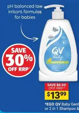 Cincotta Chemist EGO QV Baby Gentle Wash offer