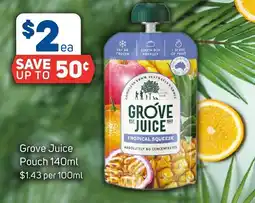 Foodland Grove Juice Pouch offer