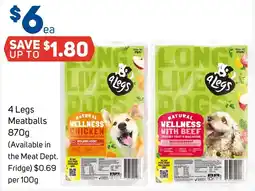 Foodland 4 Legs Meatballs offer