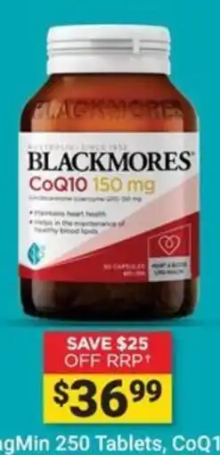 Cincotta Chemist Blackmores CoQ10 150 mg offer