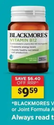 Cincotta Chemist Blackmores Vitamin B12 offer