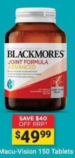 Cincotta Chemist Blackmores Joint Formula Advanced offer