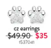 Goldmark cz earrings offer