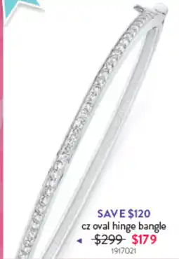 Goldmark cz oval hinge bangle offer