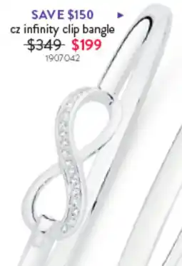 Goldmark cz infinity clip bangle offer