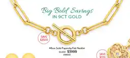 Angus & Coote 48cm Solid Paperdip Fob Necklet offer