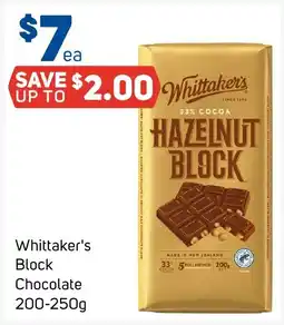 Foodland Whittaker's Block Chocolate offer