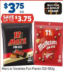 Foodland Mars or Varieties Fun Packs offer