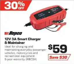 Repco Repco 12V 3A Smart Charger & Maintainer offer