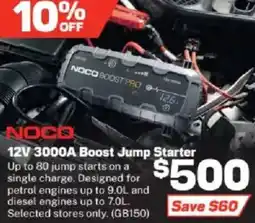Repco NOCO 12V 3000A Boost Jump Starter offer