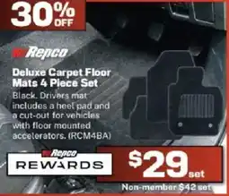 Repco Repco Deluxe Carpet Floor Mats 4 Piece Set offer