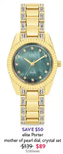 Goldmark elite Porter mother of pearl dial, crystal set offer