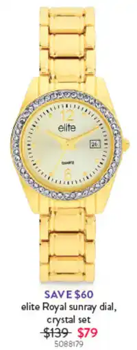 Goldmark elite Royal sunray dial, crystal set offer