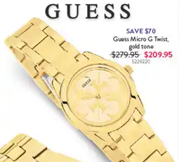 Goldmark Guess Micro G Twist, gold tone offer