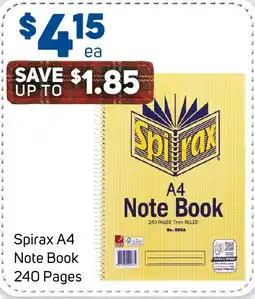 Foodland Spirax A4 Note Book offer