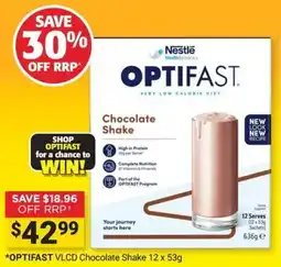 Cincotta Chemist Optifast VLCD Chocolate Shake offer