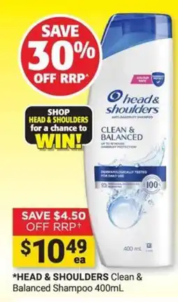 Cincotta Chemist Head & Shoulders Clean & Balanced Shampoo offer