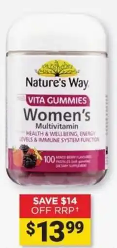 Cincotta Chemist Nature's Way Vita Gummies Women's Multivitamin offer