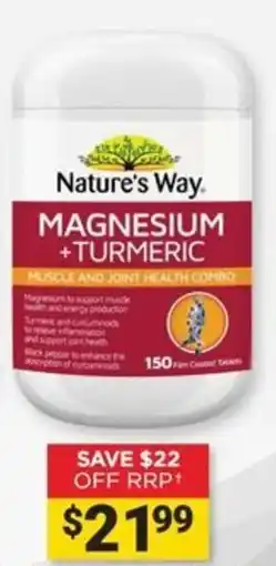 Cincotta Chemist Nature's Way Magnesium + Turmeric offer