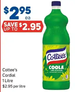 Foodland Cottee's Cordial offer