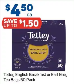 Foodland Tetley English Breakfast or Earl Grey Tea Bags offer