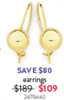 Goldmark earrings offer