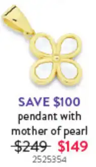 Goldmark pendant with mother of pearl offer