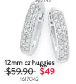 Goldmark 12mm cz huggies offer