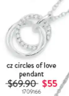 Goldmark cz circles of love pendant offer