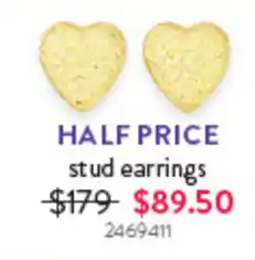 Goldmark stud earrings offer