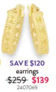 Goldmark earrings offer