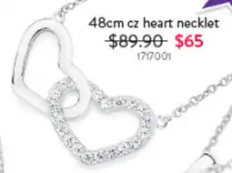 Goldmark 48cm cz heart necklet offer