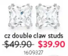 Goldmark cz double claw studs offer