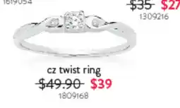 Goldmark cz twist ring offer