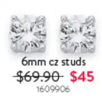 Goldmark 6mm cz studs offer