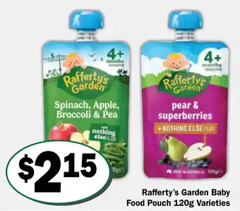 Rafferty's Garden Baby Food Pouch 120g Varieties