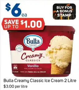Foodland Bulla Creamy Classic Ice Cream offer
