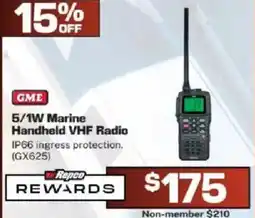 Repco GME 5/1W Marine Handheld VHF Radio offer