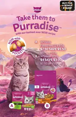 Foodland Whiskas Favourites offer
