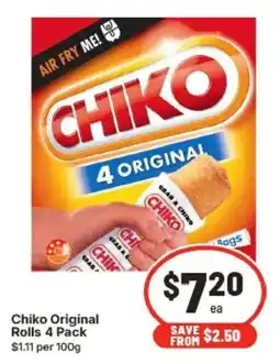 IGA Chiko Original Rolls offer