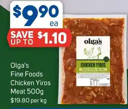 Foodland Olga's Chicken Yiros offer