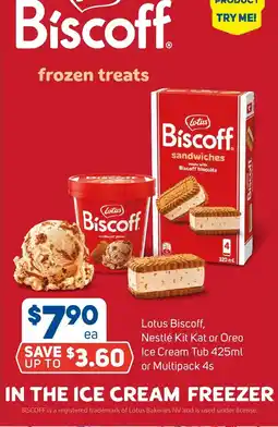 Foodland Lotus Biscoff frozen treats offer