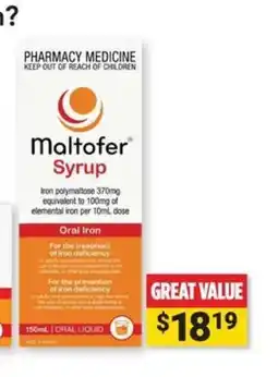 Cincotta Chemist Maltofer Syrup offer